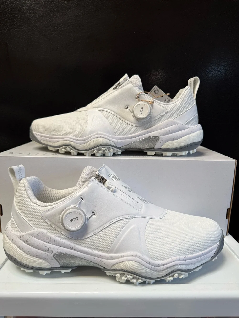 Adidas CodeChaos BOA 25 Mens White/Silver Spikeless Golf Men's Size 9.5 ID8605